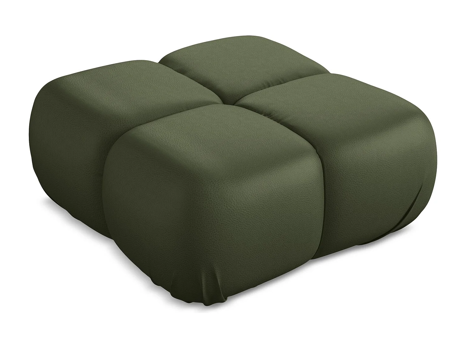 Pouf en Cuir artificiel - vert - LOKUA