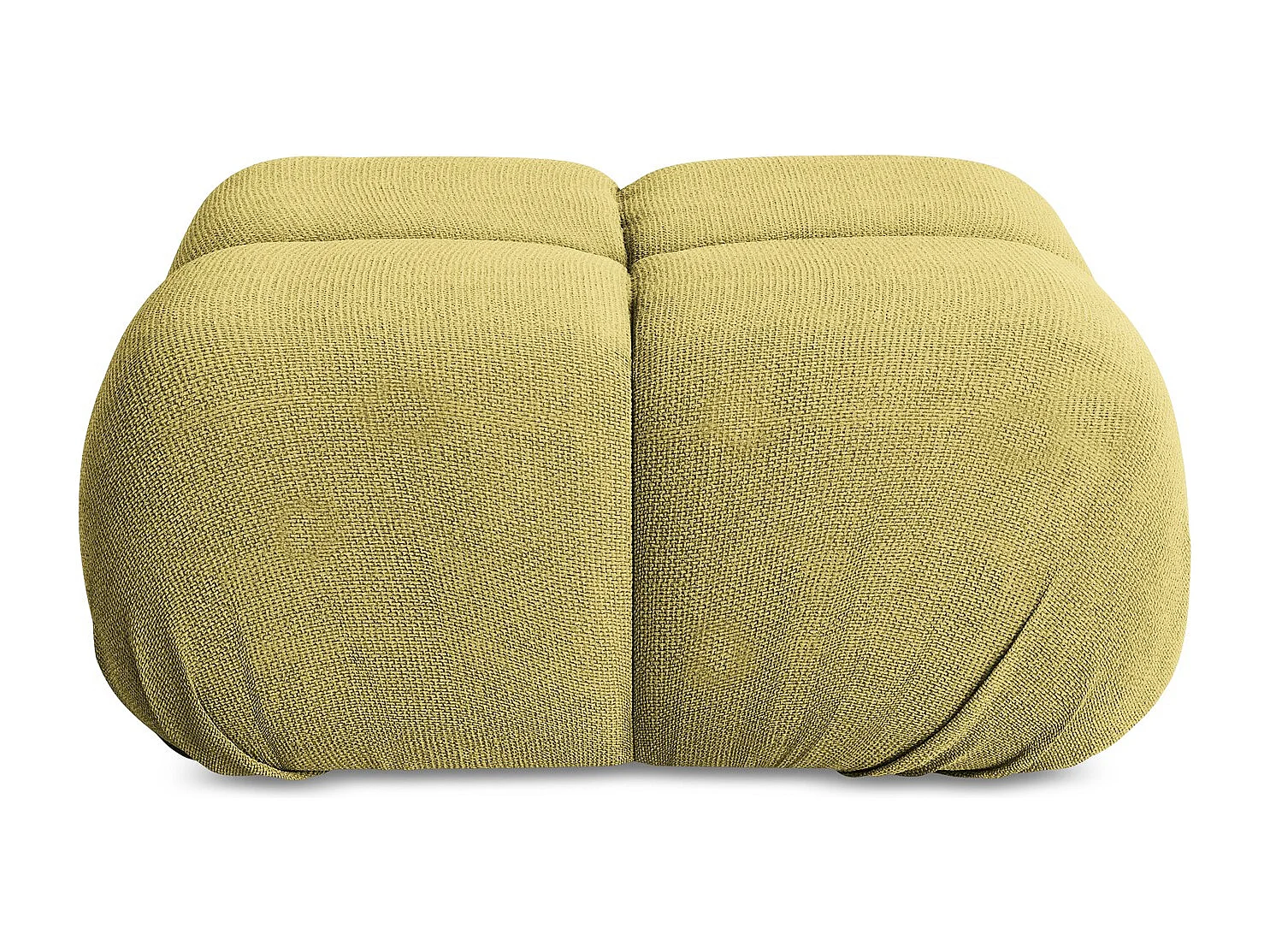 Pouf en Chenille - vert citron - LOKUA