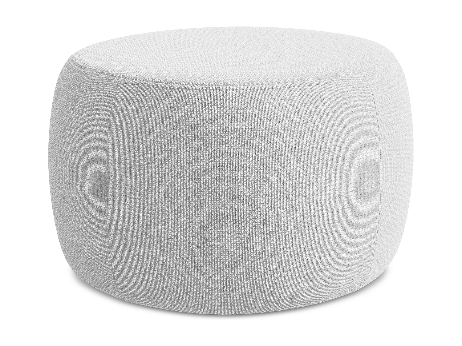 Pouf - Hocker - Bouclé - Silber - KOA