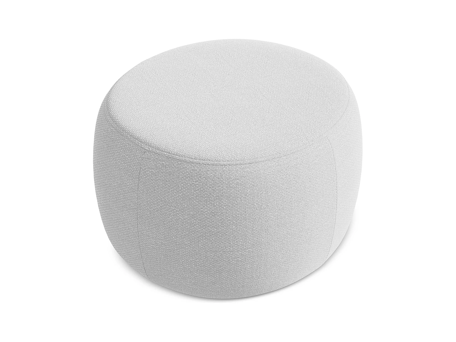 Pouf - Hocker - Bouclé - Silber - KOA