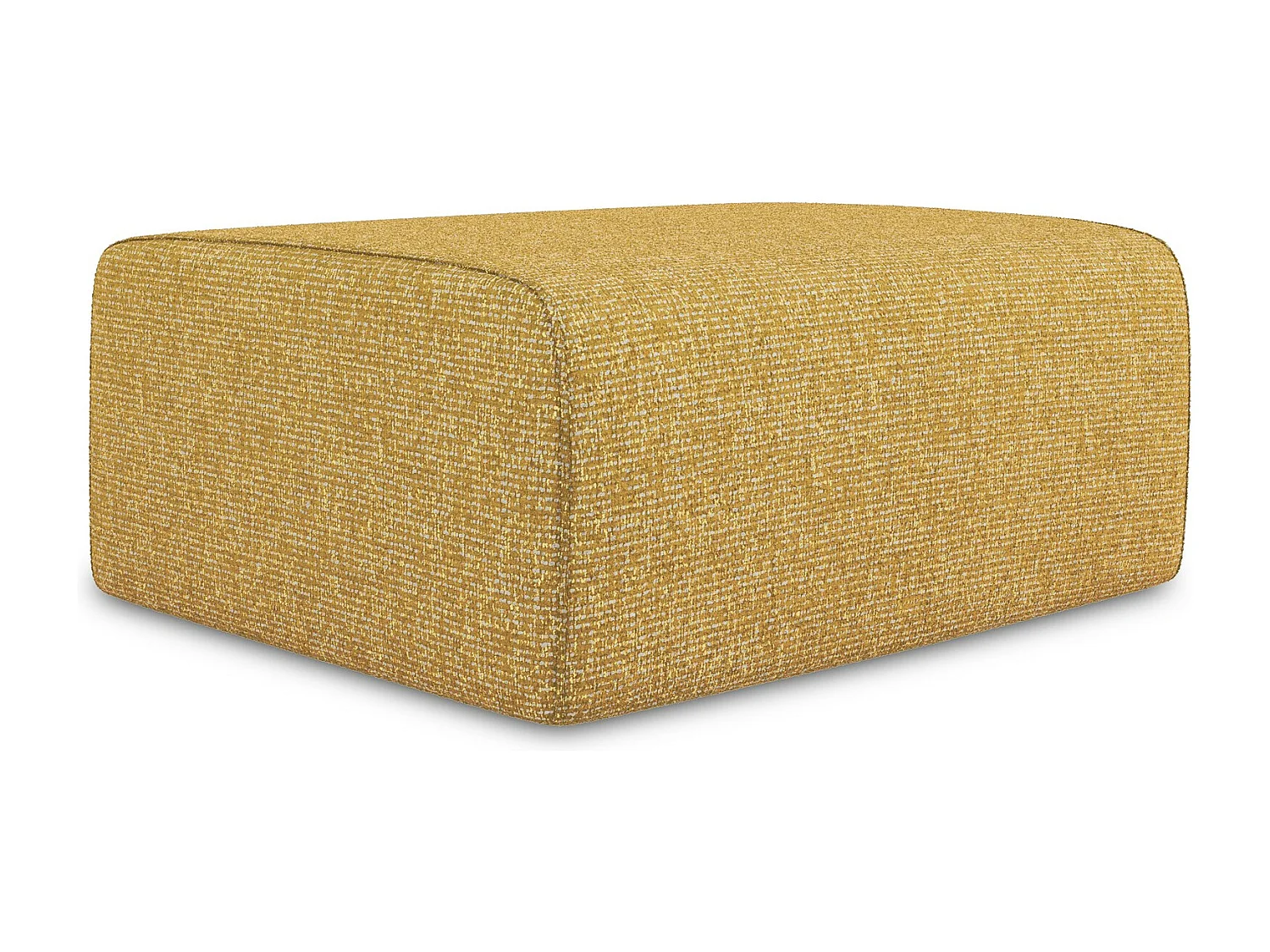 Pouf - Hocker - Strukturstoff - Senf - KALEA