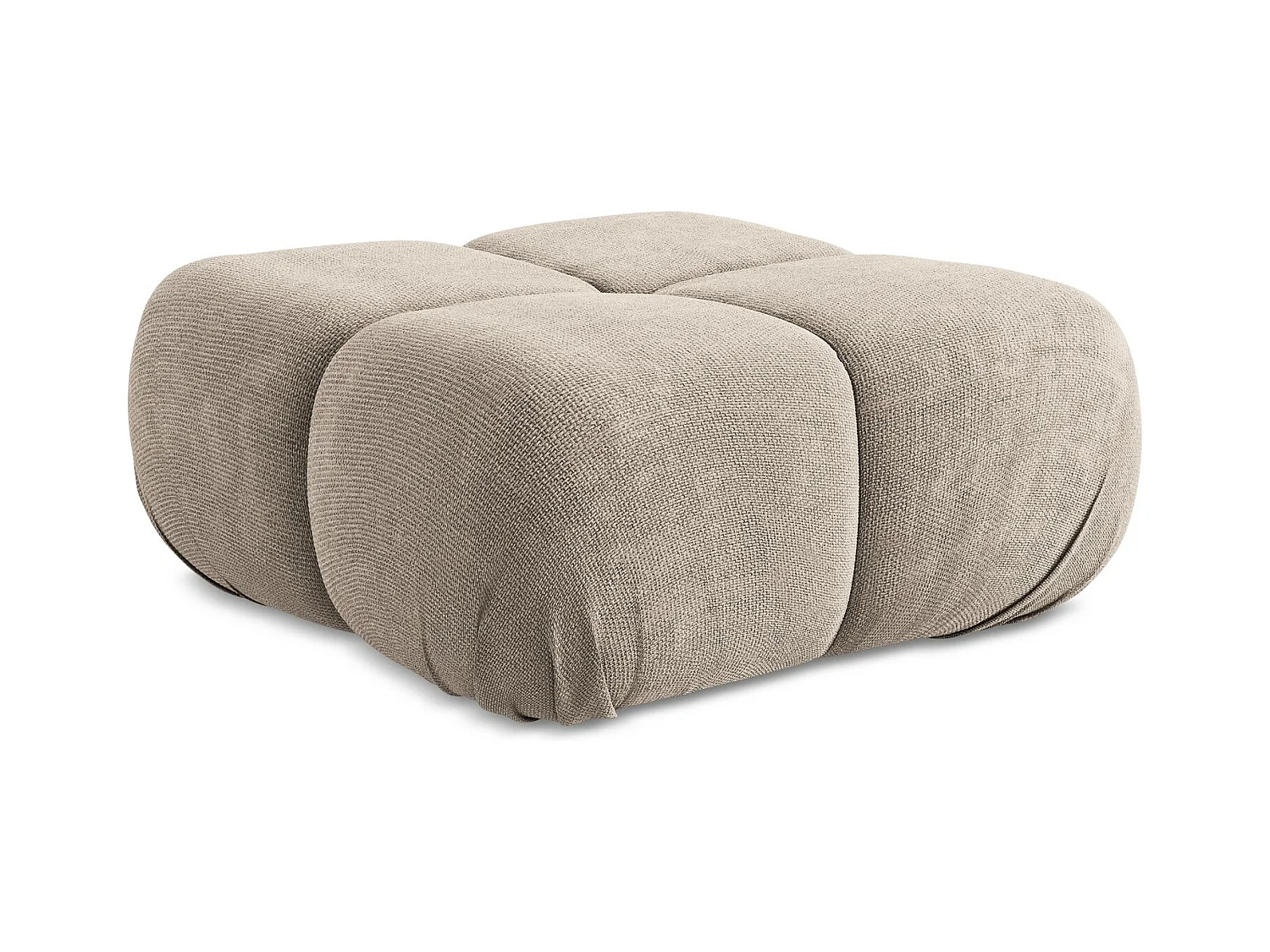 Pouf en Chenille - beige foncé - LOKUA