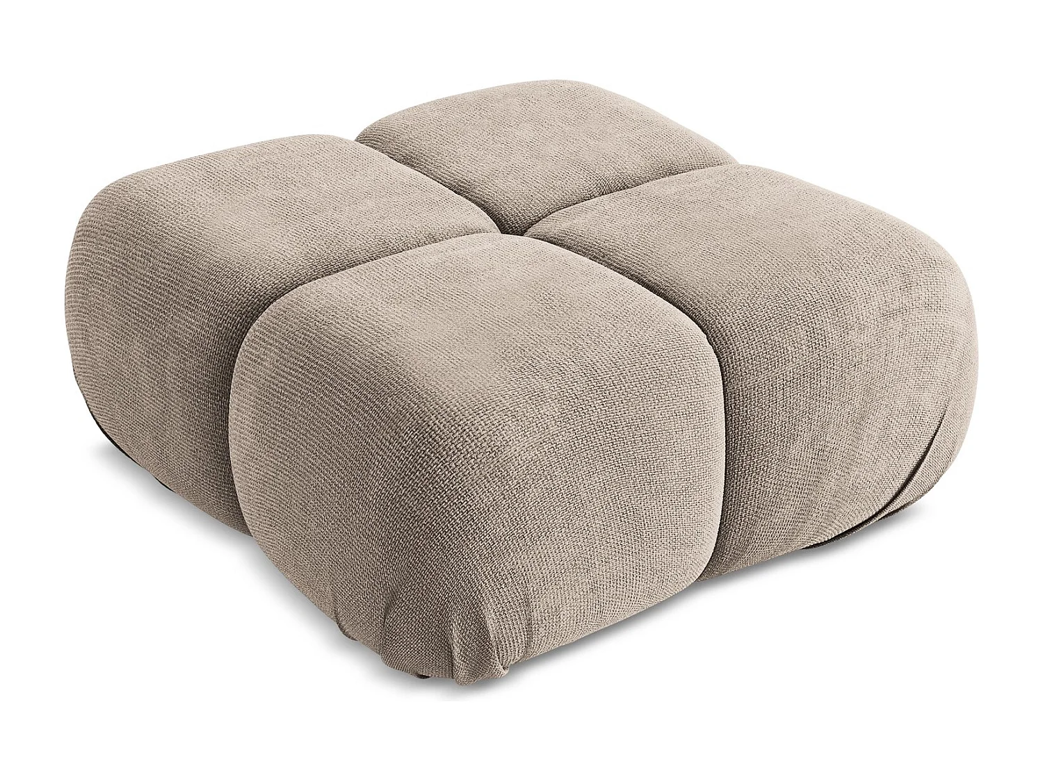 Pouf en Chenille - beige foncé - LOKUA