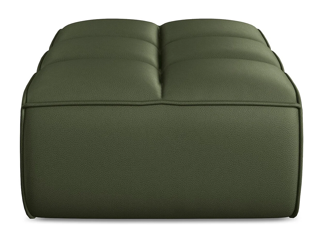 Pouf en Cuir artificiel - vert - KALAI