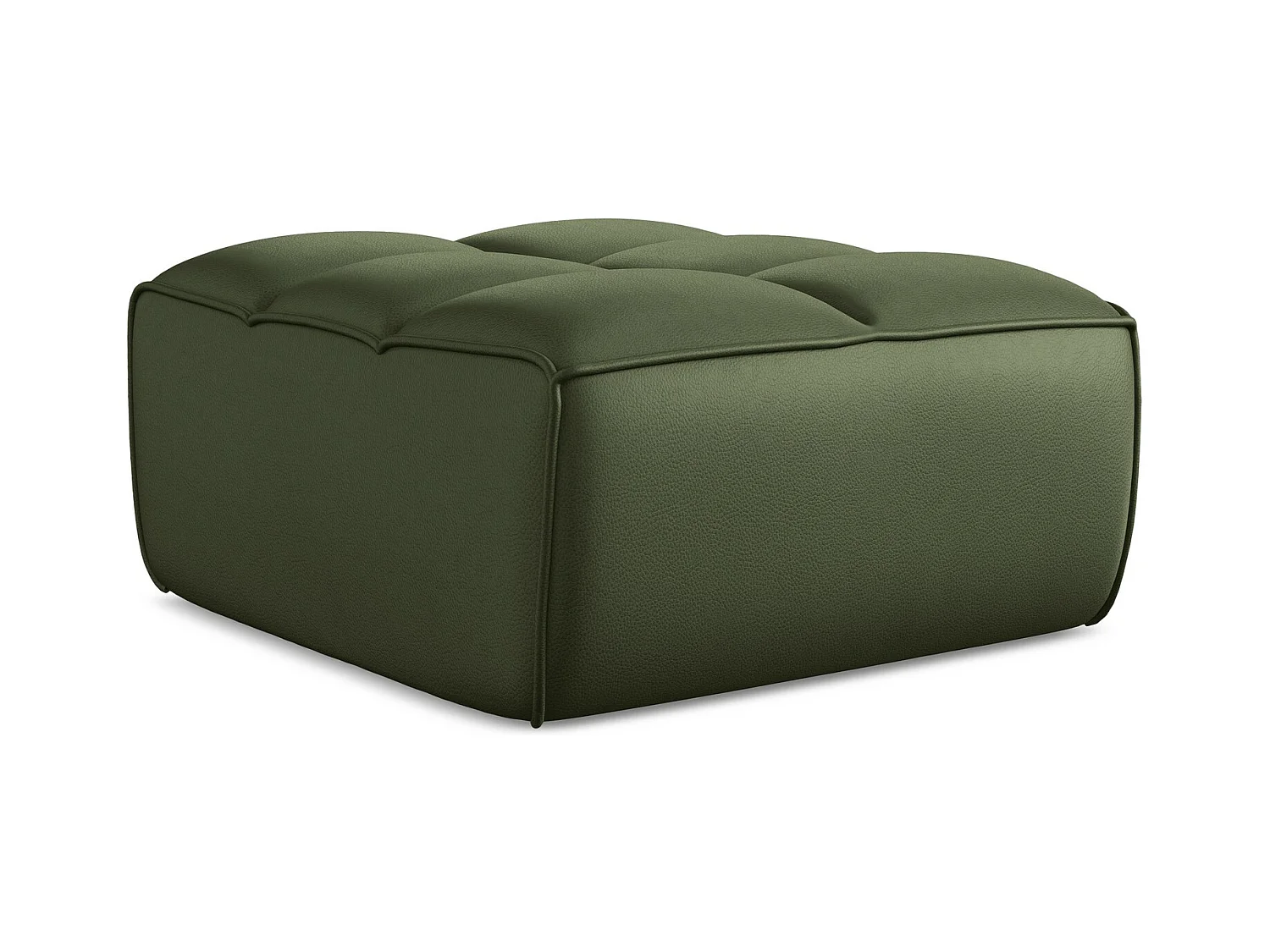 Pouf - Hocker - Kunstleder - Grün - KALAI