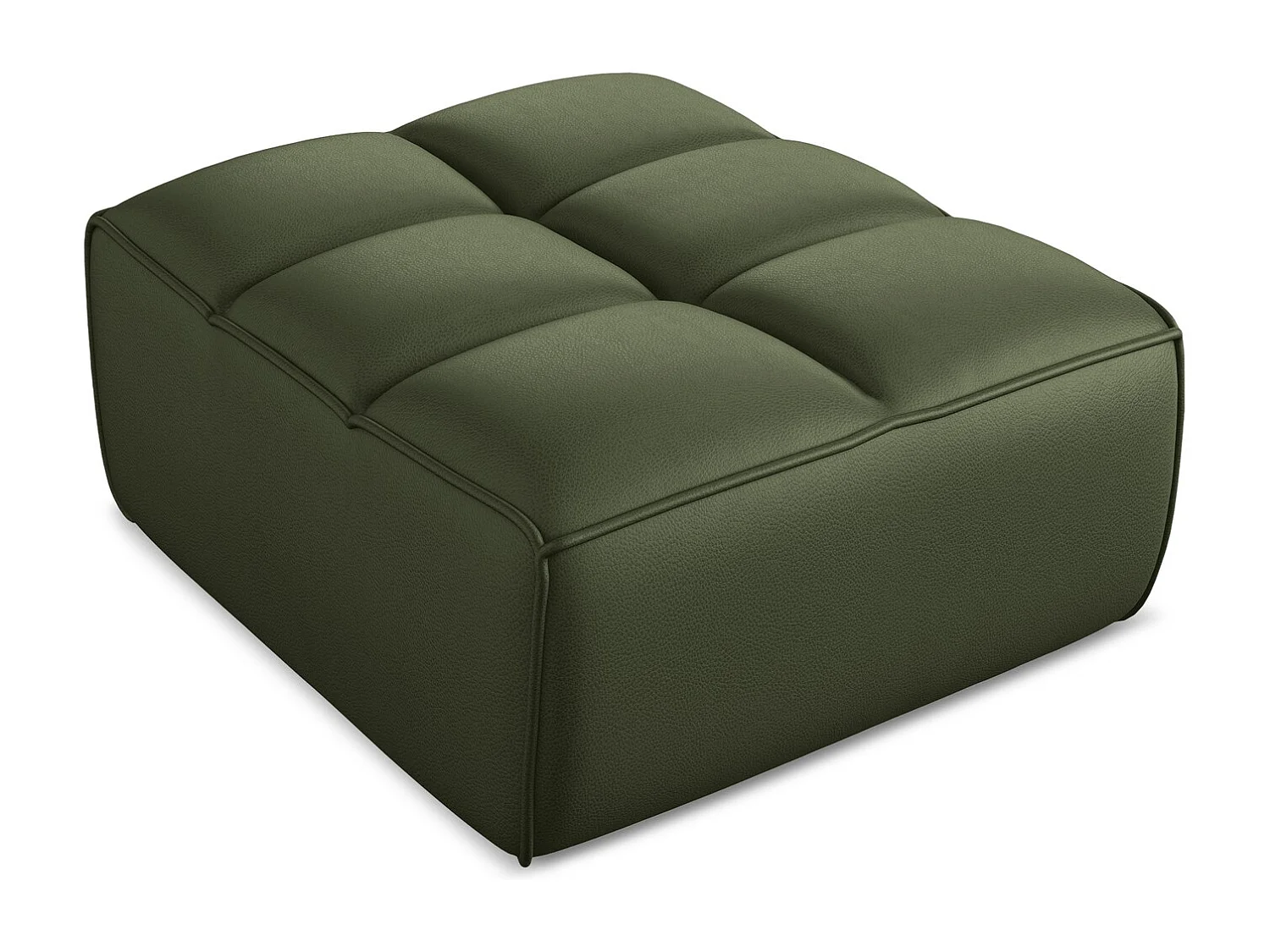 Pouf en Cuir artificiel - vert - KALAI