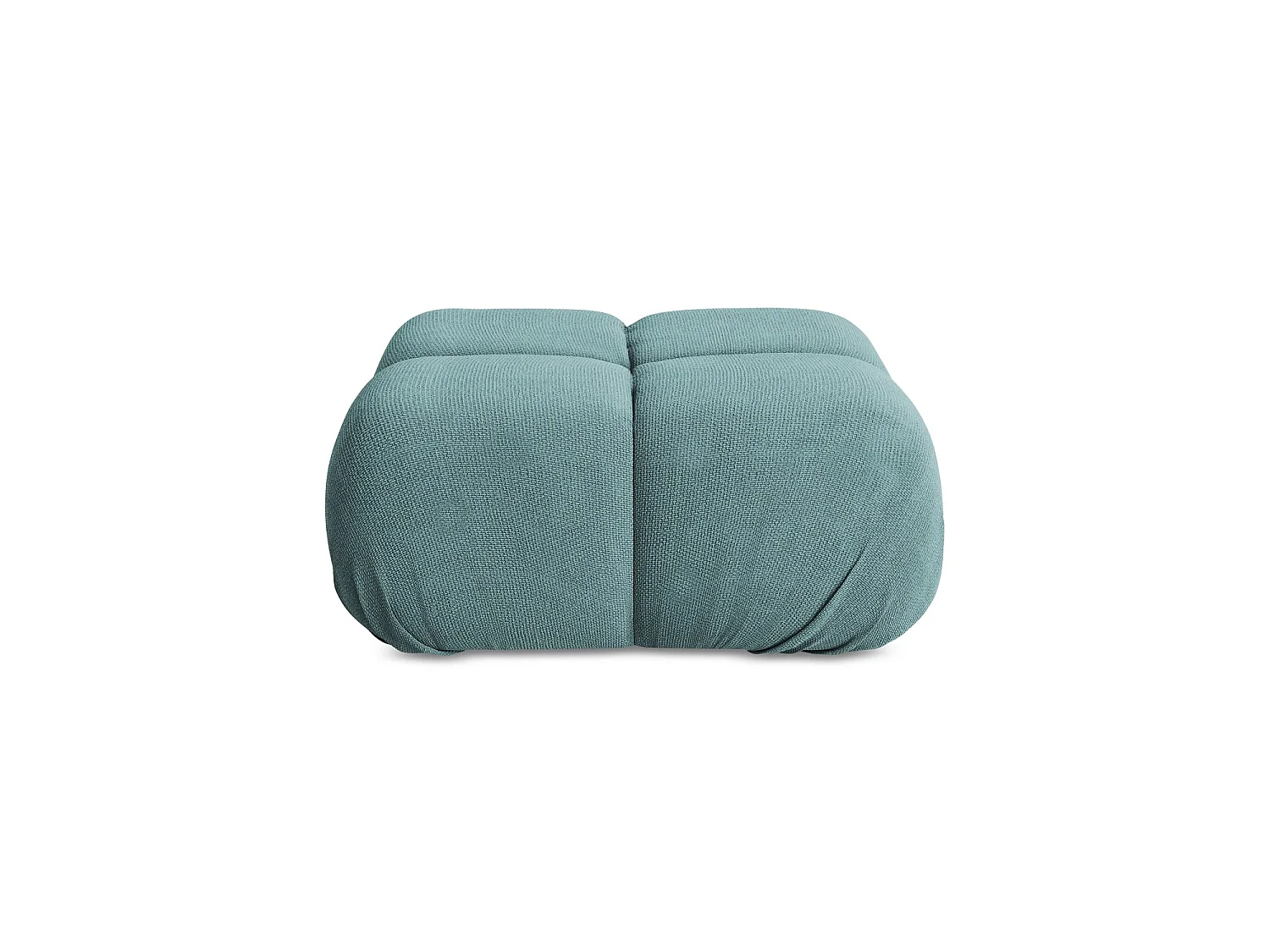 Pouf en tissu chenille - jeans - SANREMO