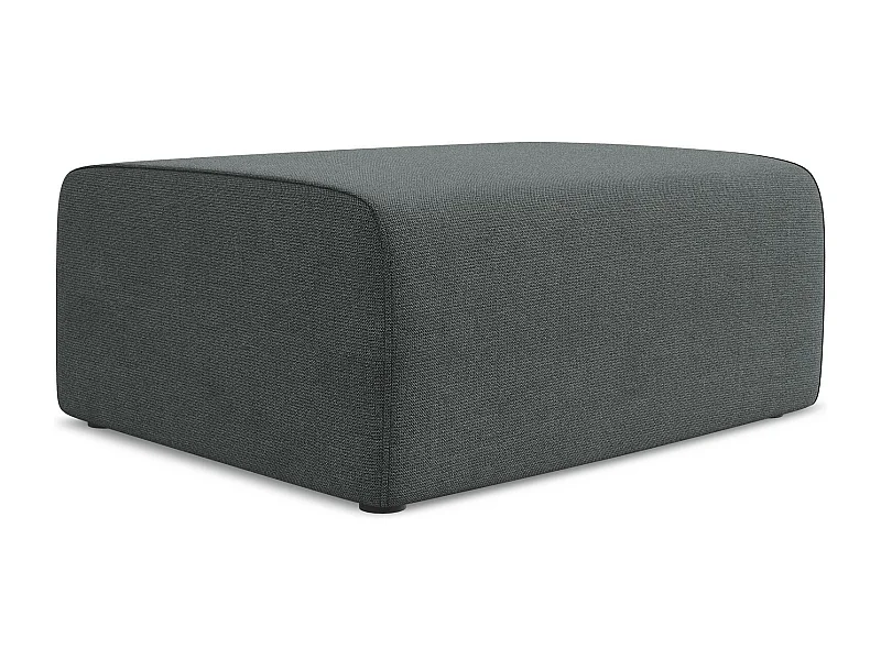 Pouf - Hocker - Strukturstoff - Grau - KALEA