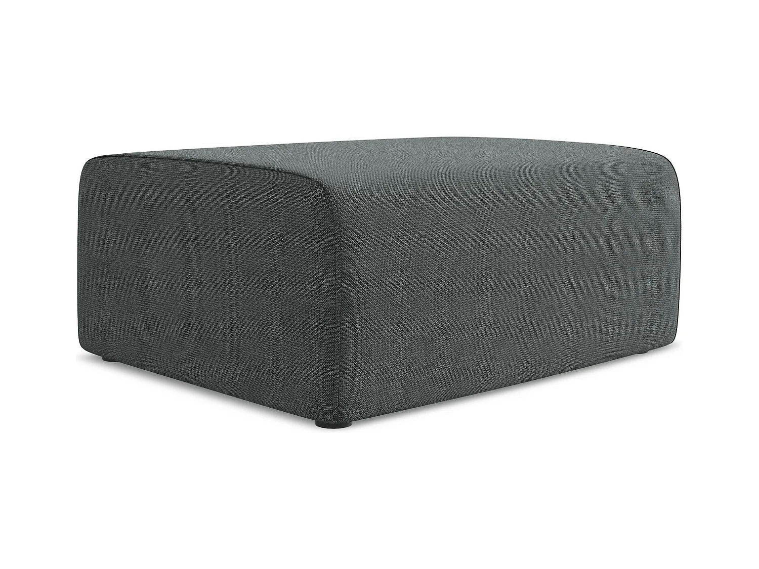 Pouf en Strukturstoff - gris - KALEA