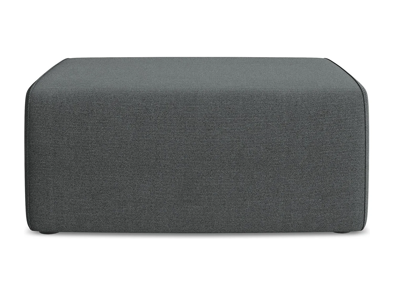 Poef van grijs textuurstof - KALEA