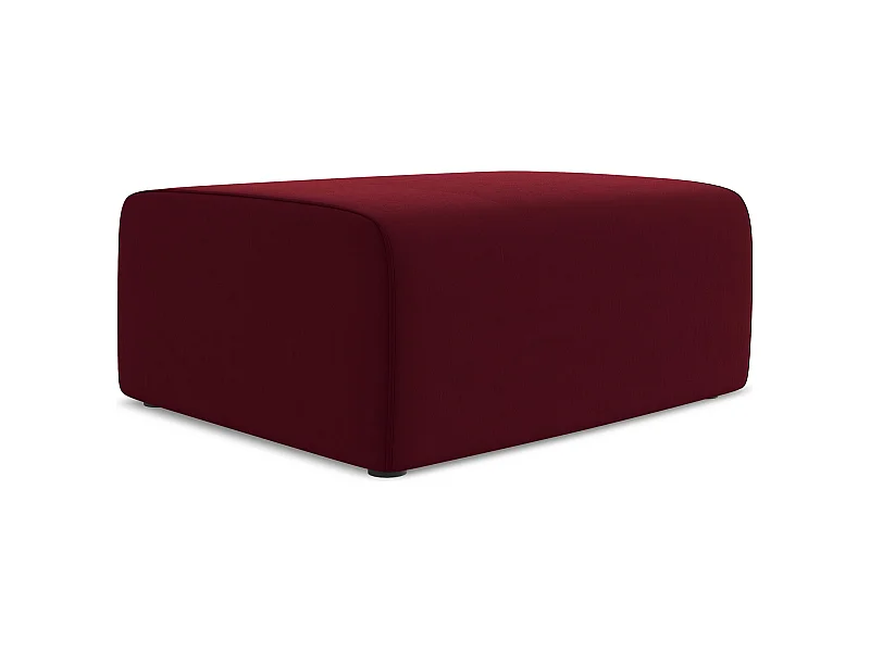 Pouf - Hocker - Samt - Burgund - KALEA