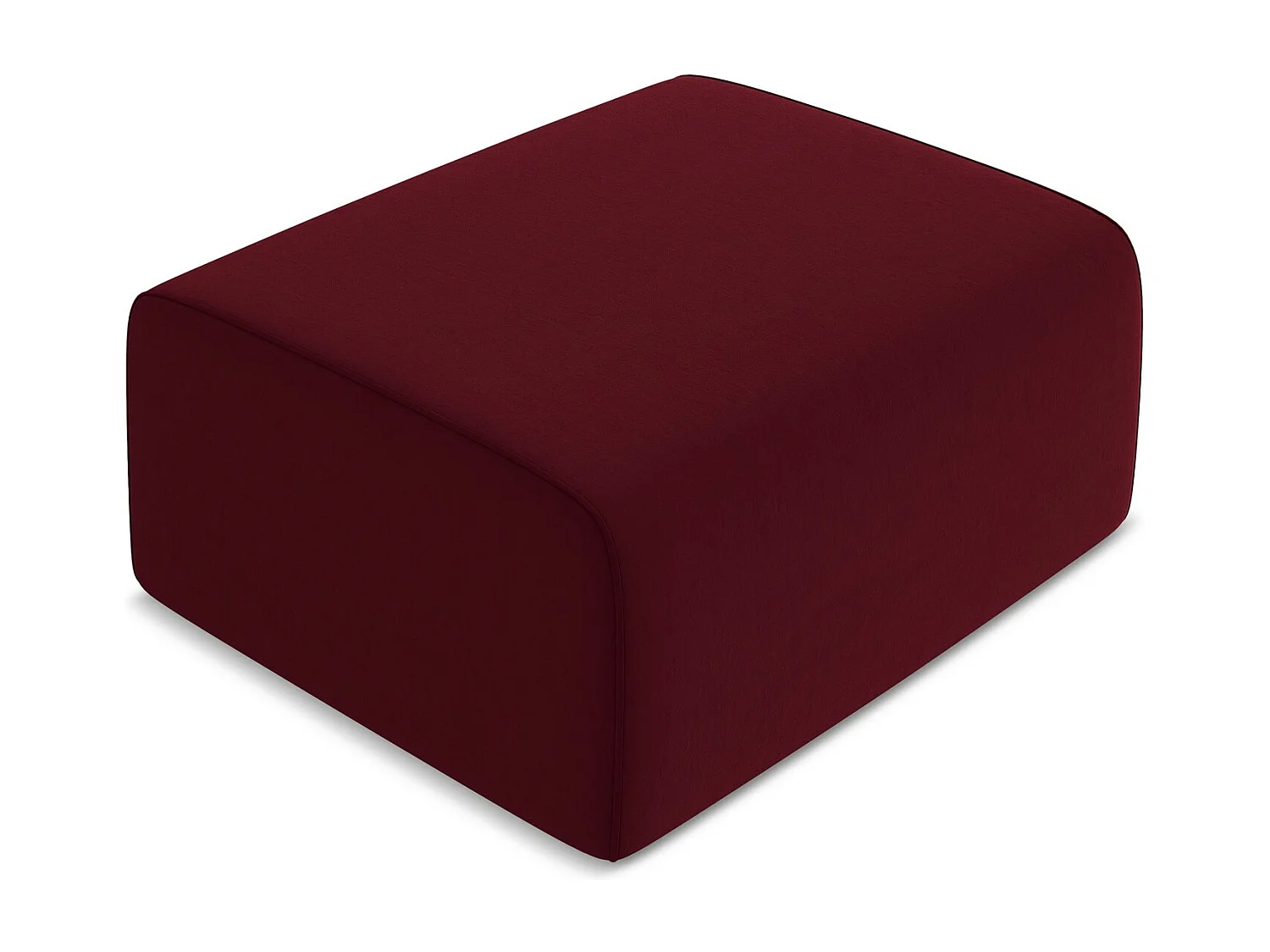 Pouf en Samt - bourgogne - KALEA