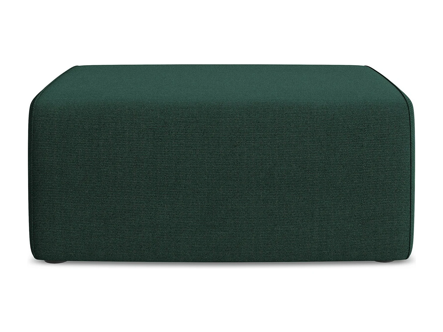 Poef van flessengroen textuurstof - KALEA