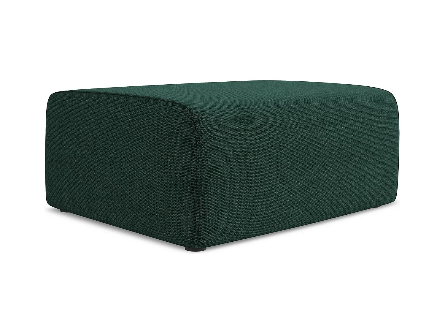 Pouf en Strukturstoff - bouteille verte - KALEA