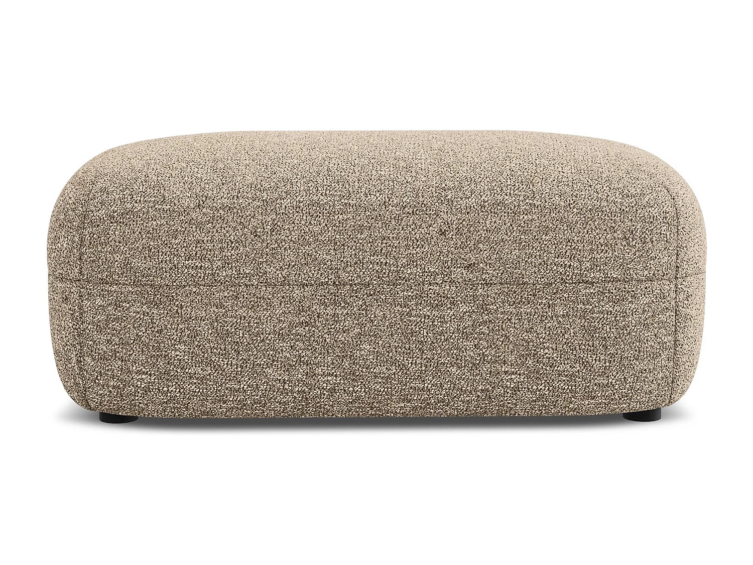 Pufa - z tkaniny strukturalnej - ciemny beż - MOANA