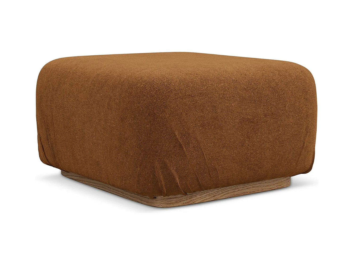 Pouf en Bouclé - terre cuite - AILANI