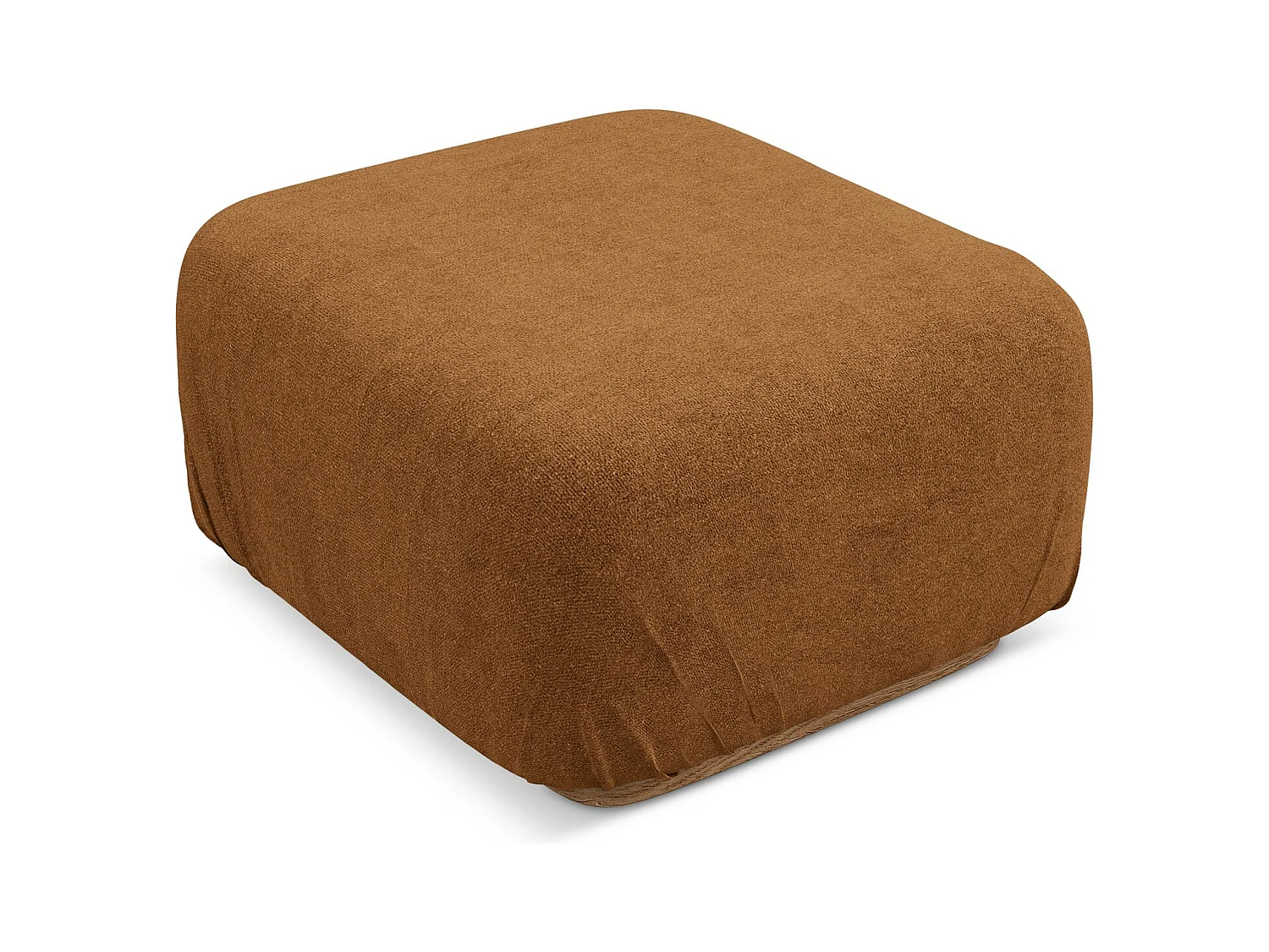 Poef van terracotta bouclé - AILANI