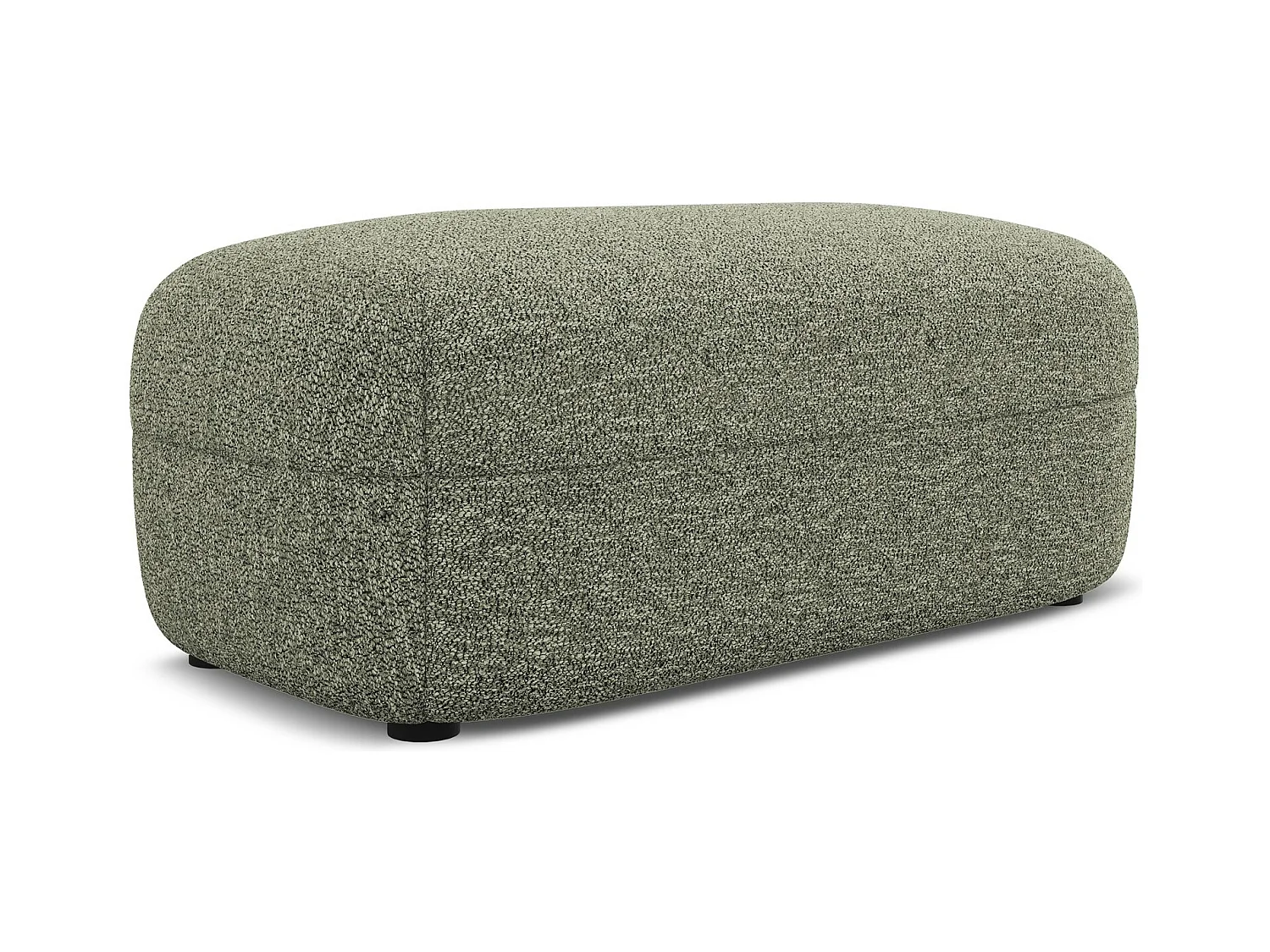 Pouf - Hocker - Strukturstoff - Olive - MOANA