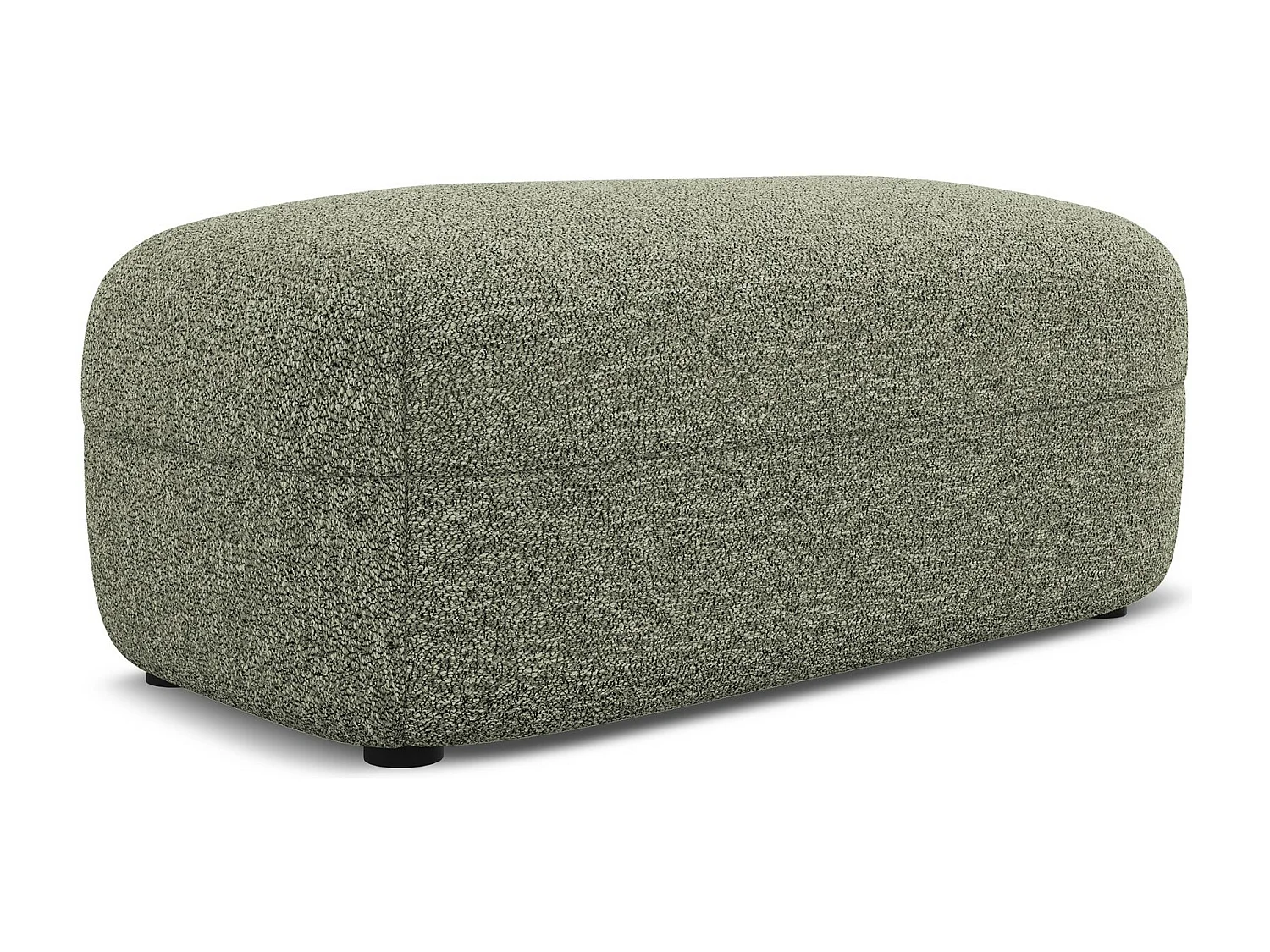 Pouf en Strukturstoff - olive - MOANA