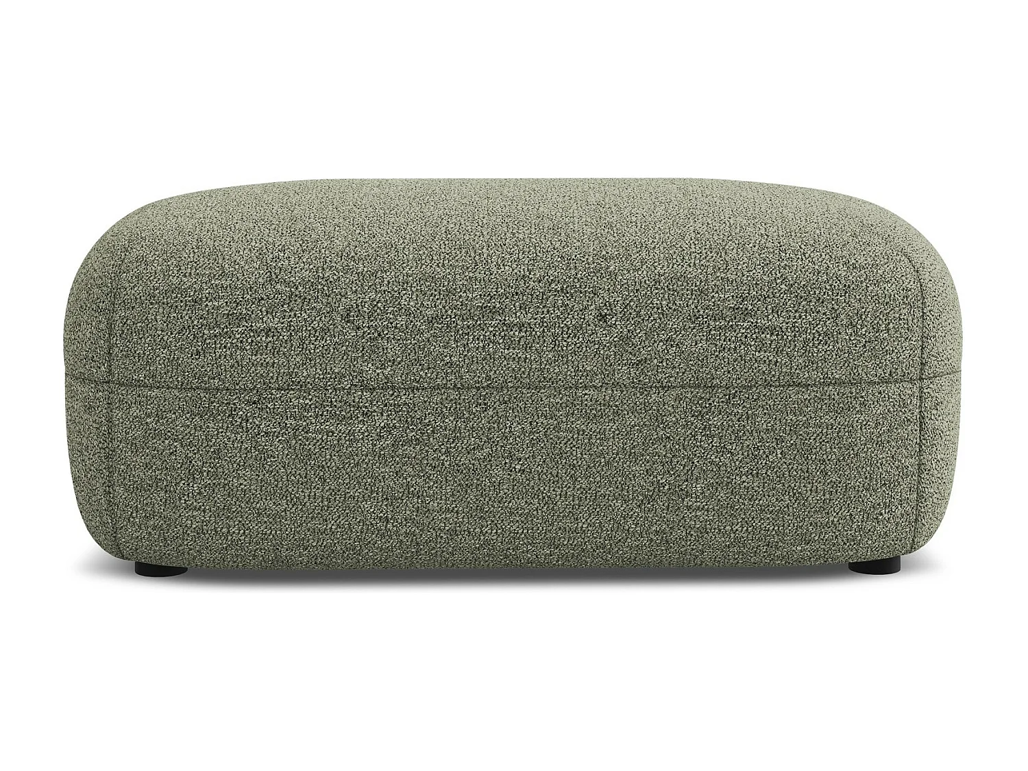 Pouf en Strukturstoff - olive - MOANA