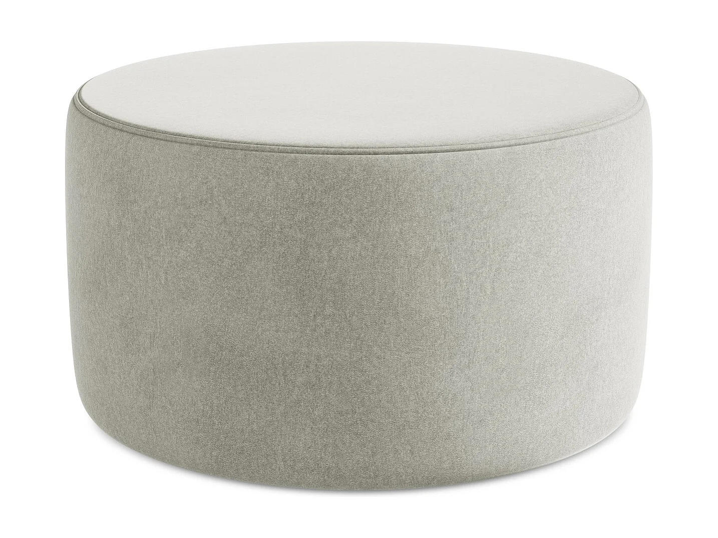 Pouf en Samt - gris clair - LIO