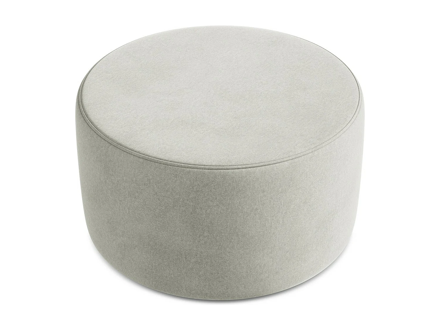 Pouf en Samt - gris clair - LIO