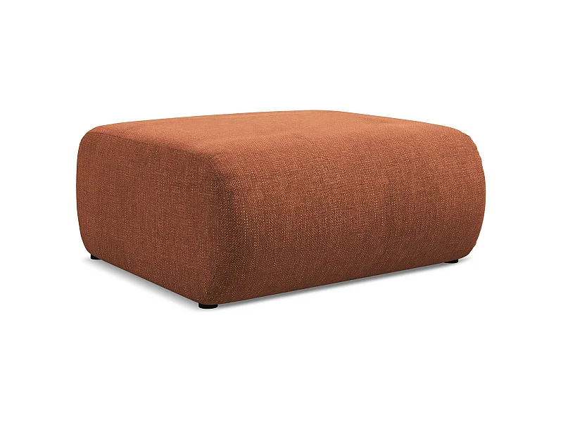 Pouf - Hocker - Chenille - Terrakotta - EKAHI