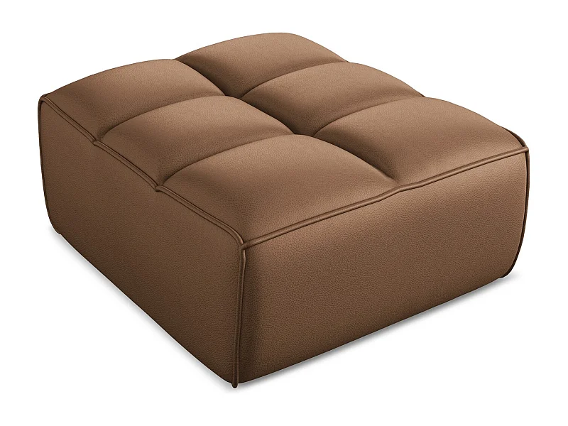 Poef van chocolade kunstleer - KALAI