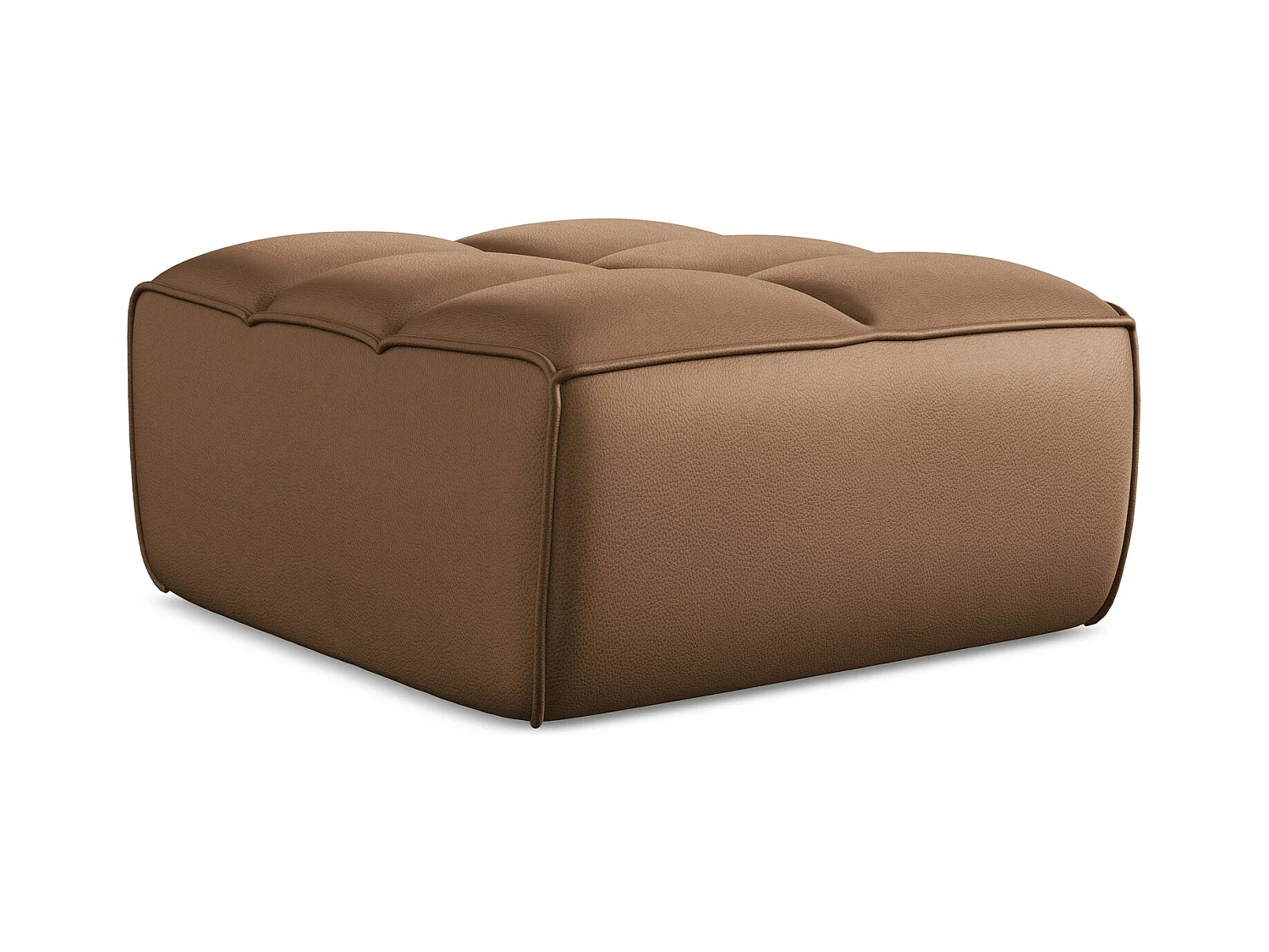 Pouf - Hocker - Kunstleder - Schokolade - KALAI
