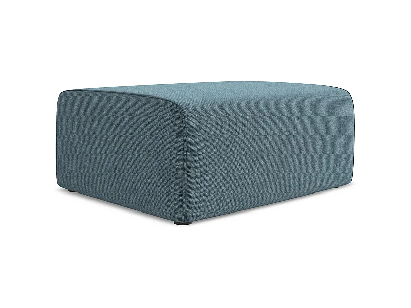 Pouf - Hocker - Strukturstoff - Hellblau - KALEA