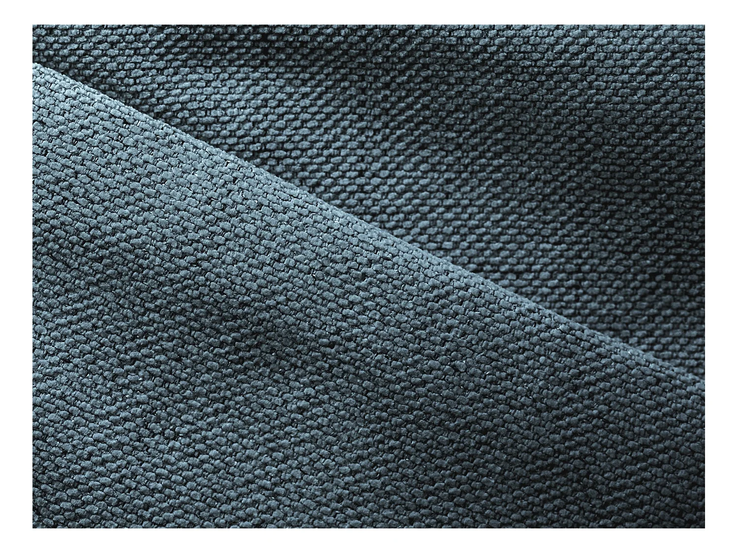 Pouf en Strukturstoff - bleu clair - KALEA