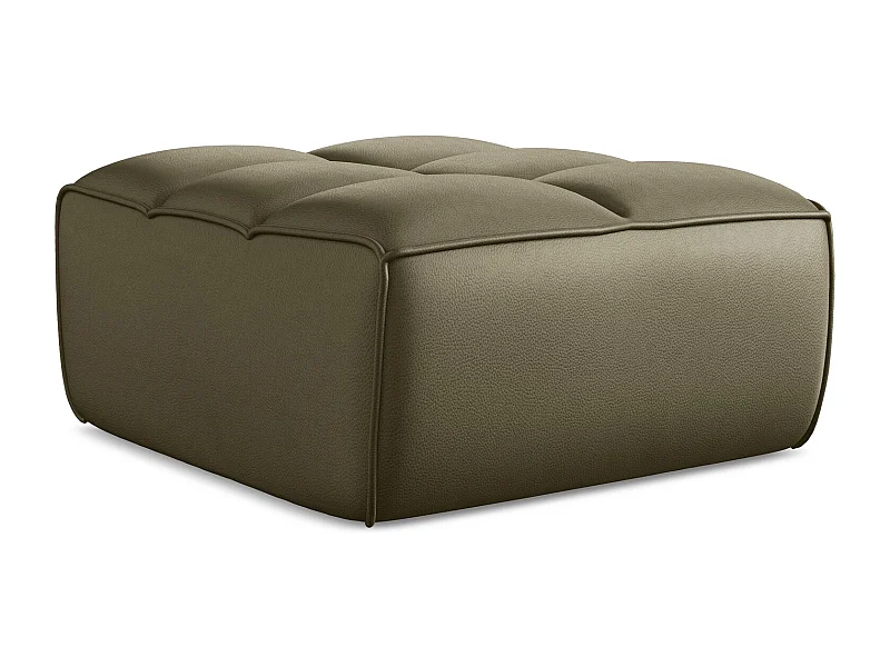 Pouf - Hocker - Kunstleder - Olive - KALAI