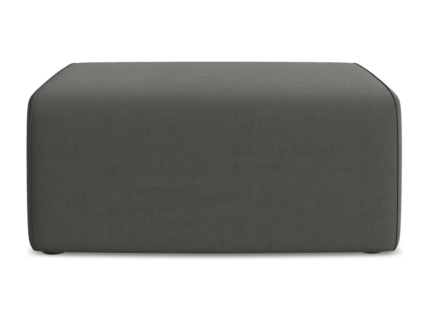 Poef van staal velours - KALEA