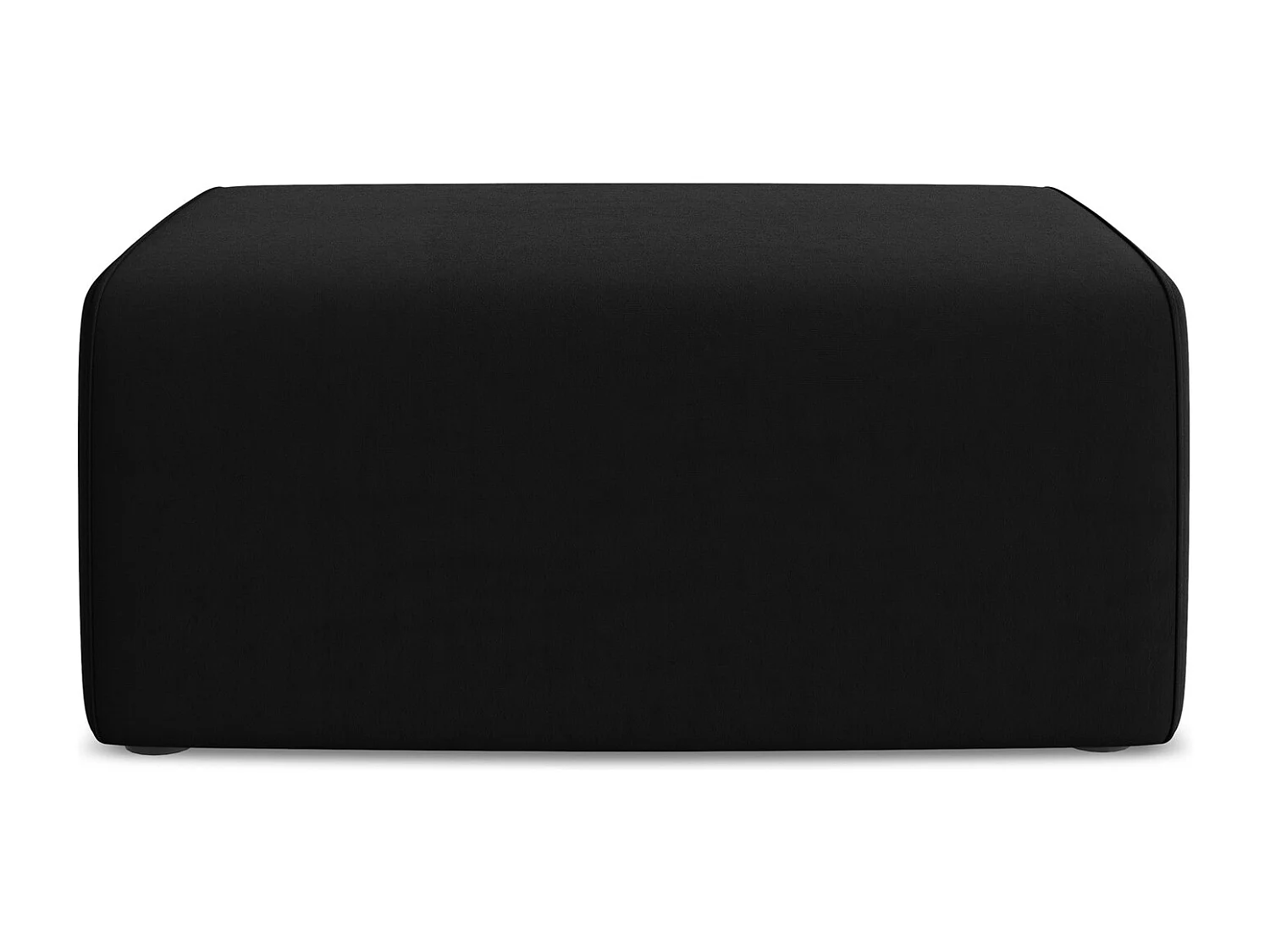 Pouf en Samt - noir - KALEA