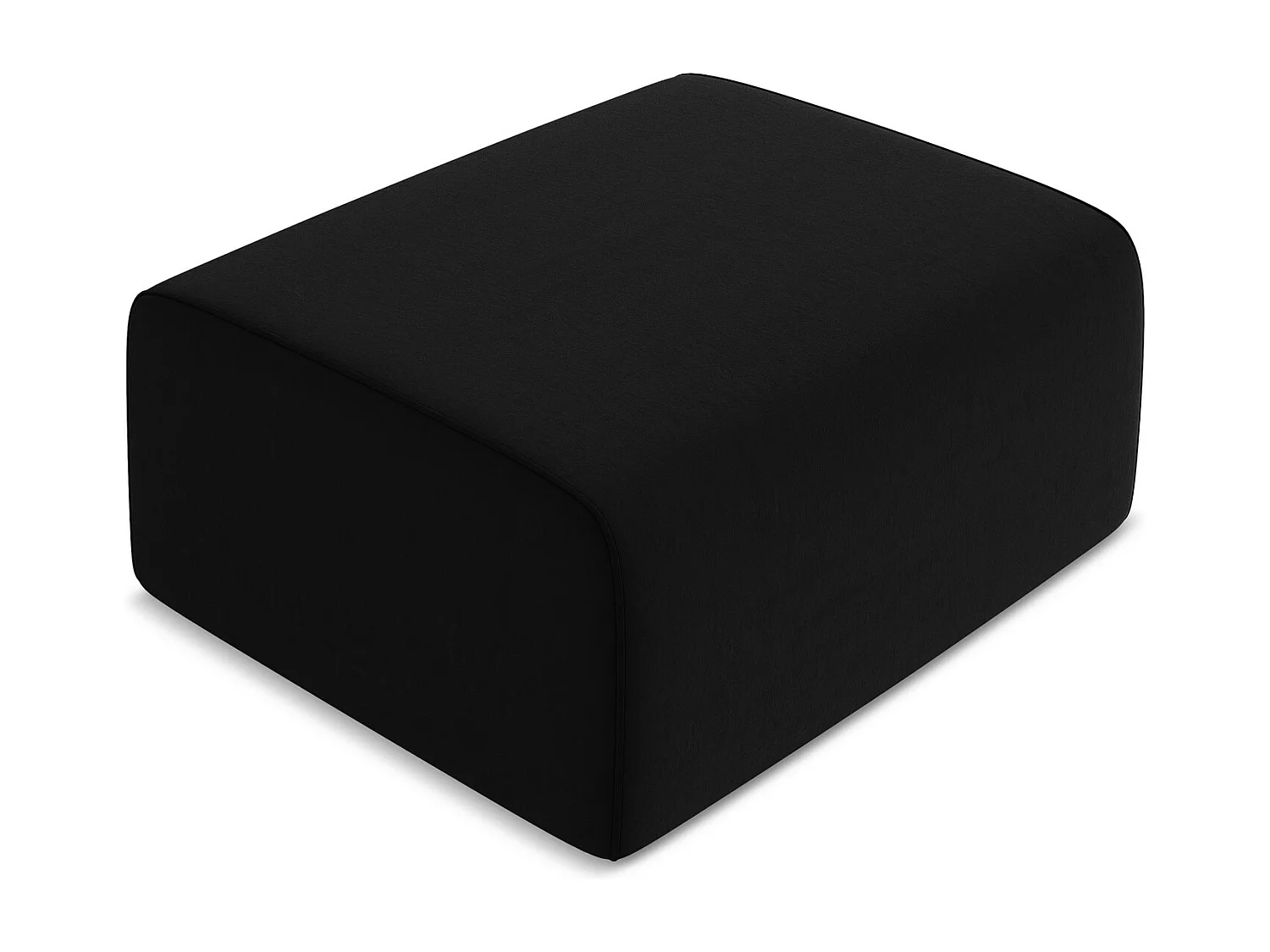 Pouf en Samt - noir - KALEA