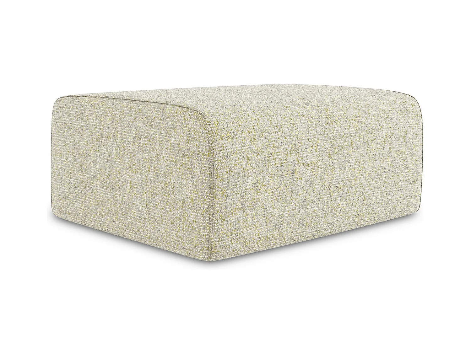 Pouf en Strukturstoff - beige clair - KALEA