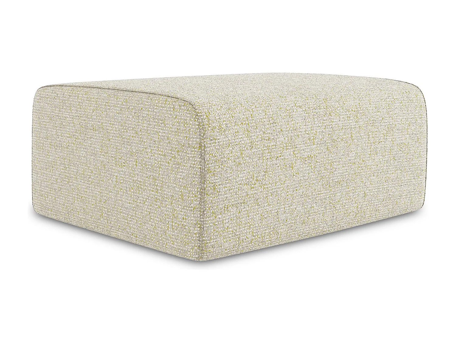 Pufa - z tkaniny strukturalnej - jasny beż - KALEA