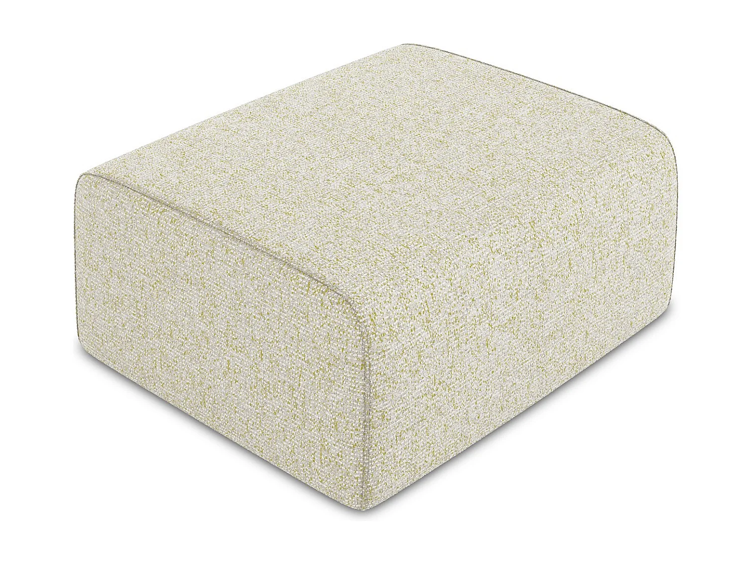 Pufa - z tkaniny strukturalnej - jasny beż - KALEA