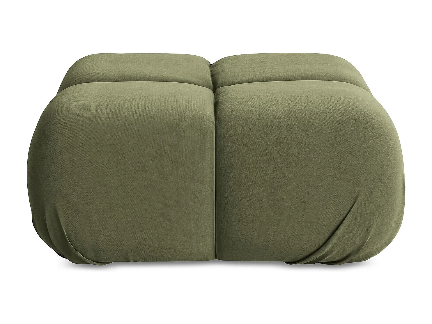 Pouf en Samt - olive - LOKUA