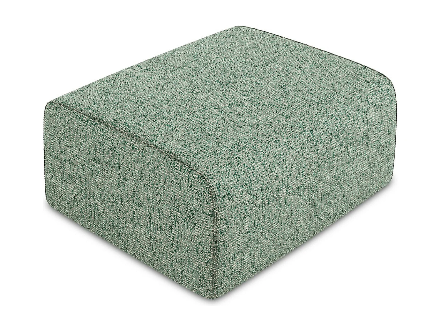 Pouf en Strukturstoff - vert clair - KALEA