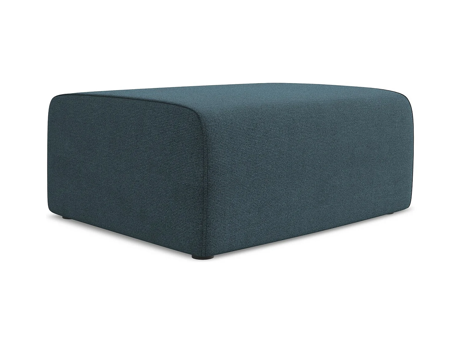 Pouf - en Strukturstoff - jeans - KALEA