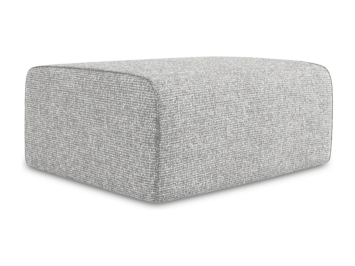 Pufa - z tkaniny strukturalnej - srebrny - KALEA