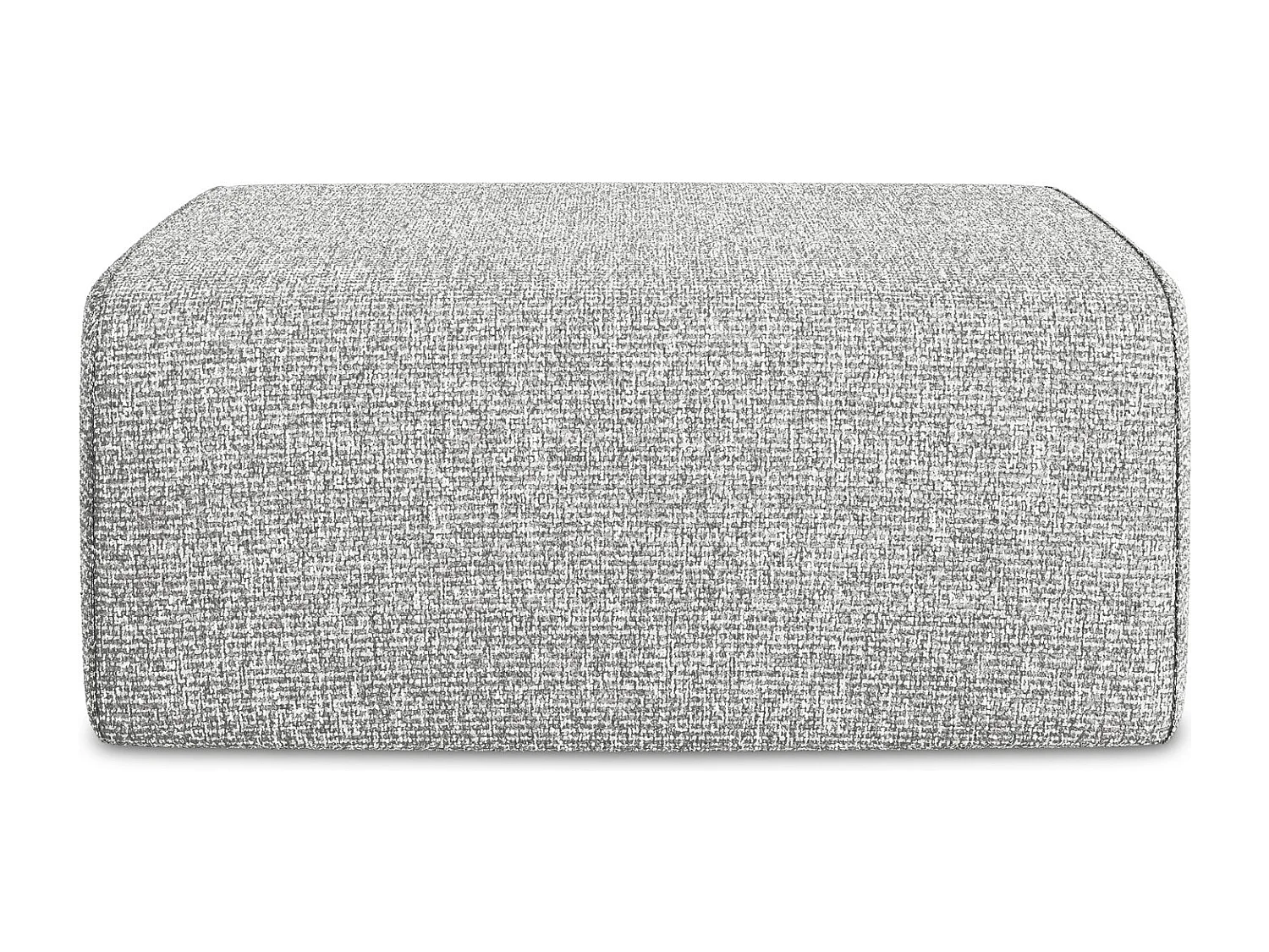 Pufa - z tkaniny strukturalnej - srebrny - KALEA