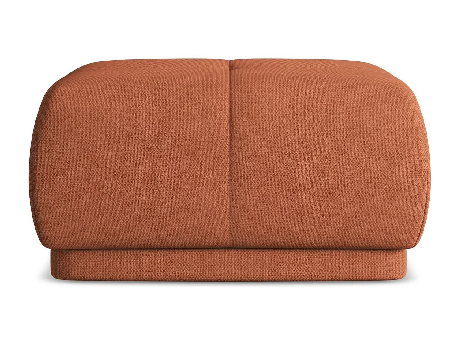 Puf de tela chenilla terracota - HOKU