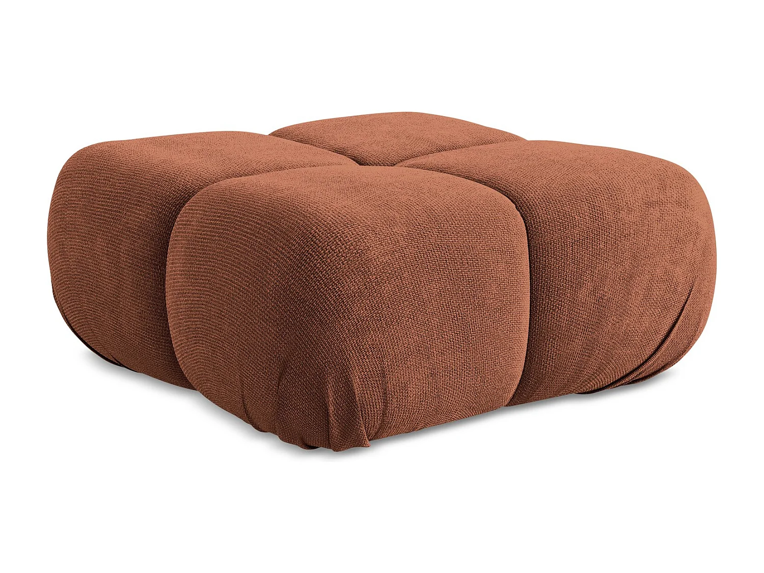 Pouf - Hocker - Chenille - Terrakotta - LOKUA