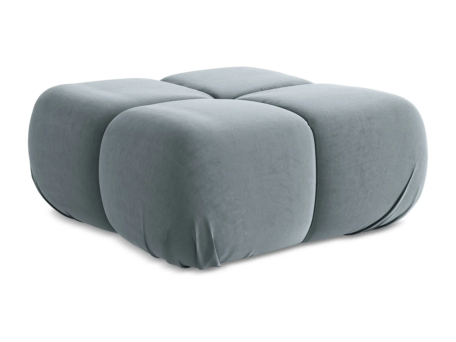 Pouf en Samt - bleu clair - LOKUA