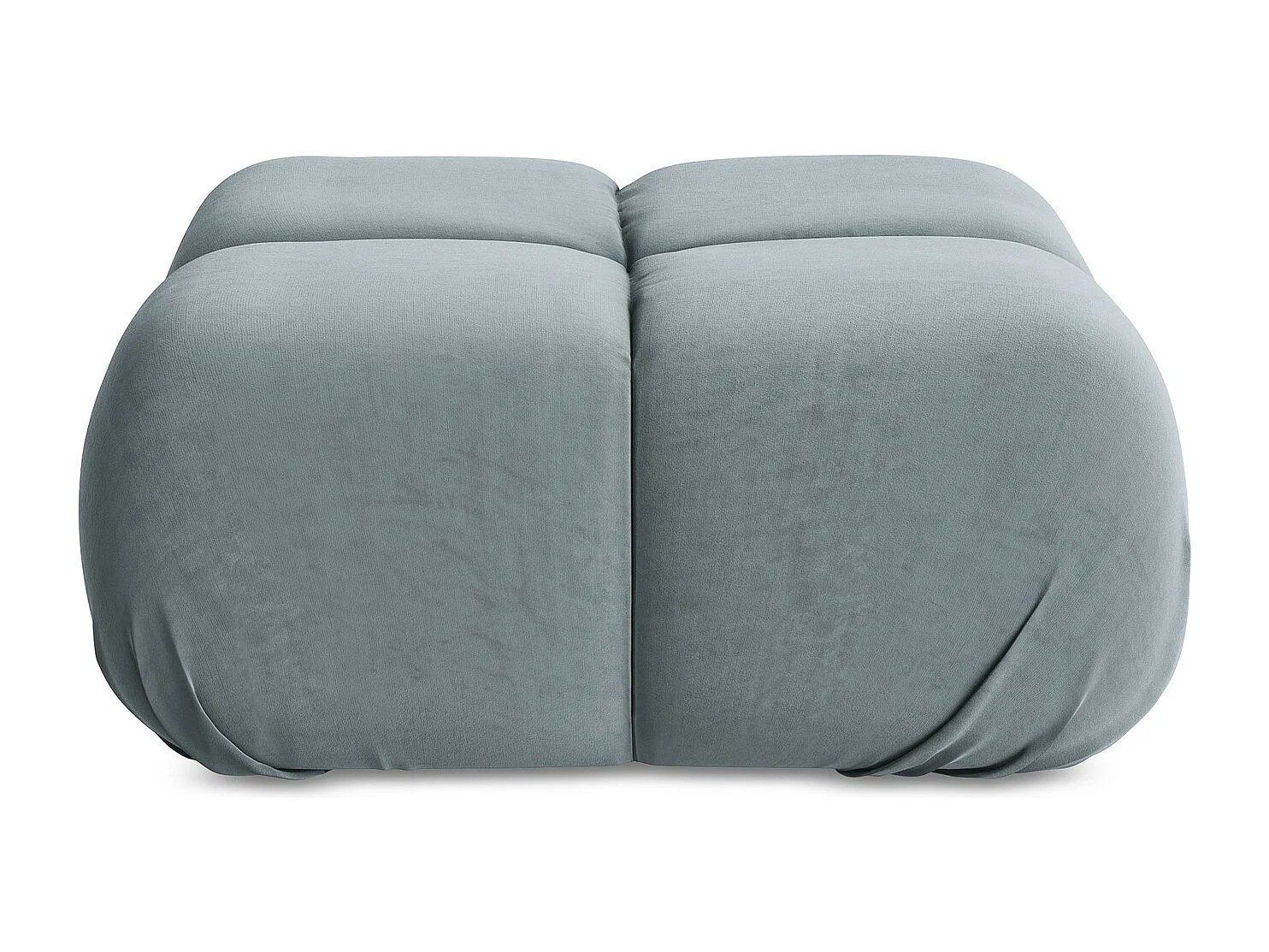 Pouf en Samt - bleu clair - LOKUA