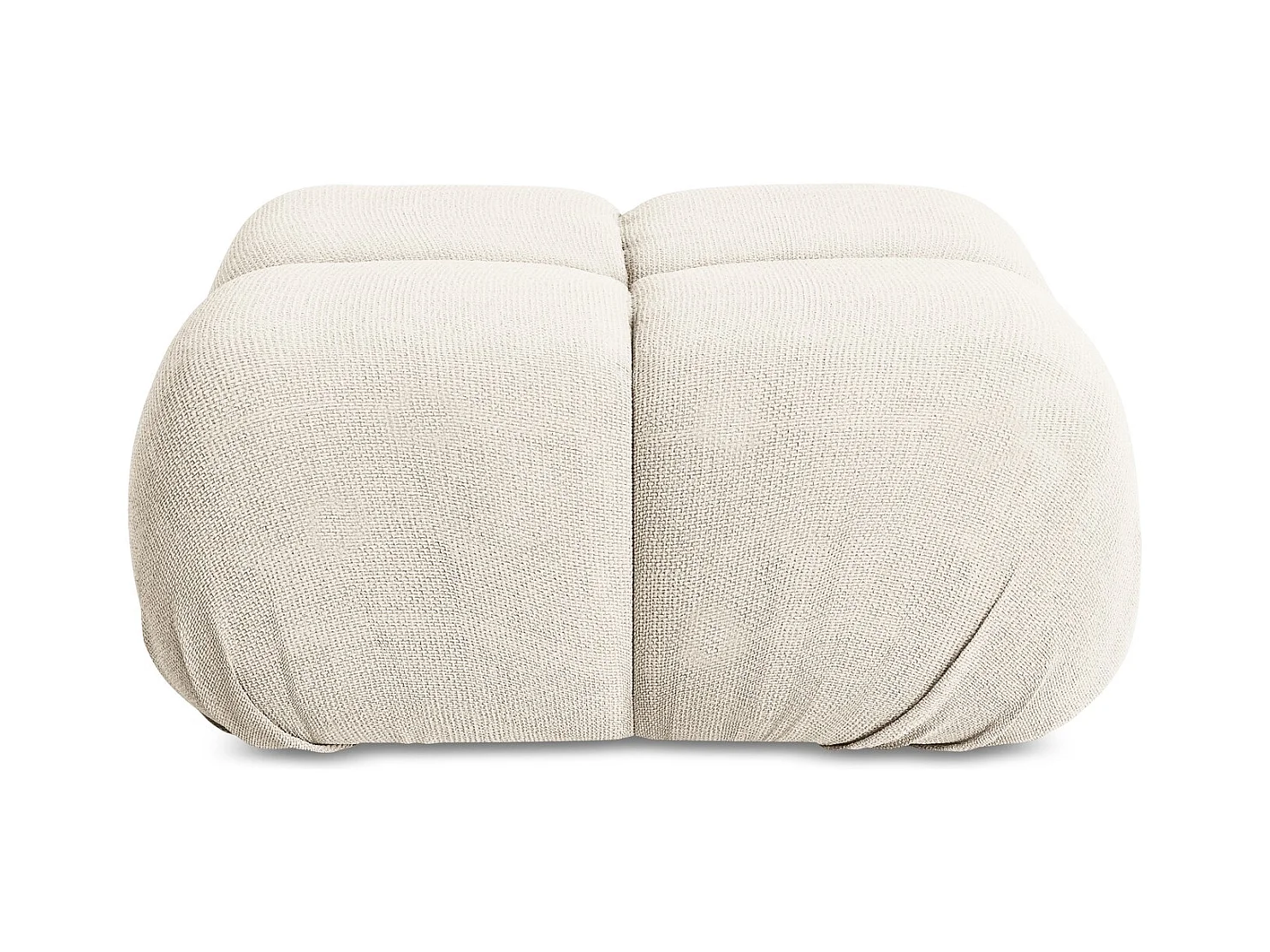 Pouf - Hocker - Chenille - Hell beige - LOKUA