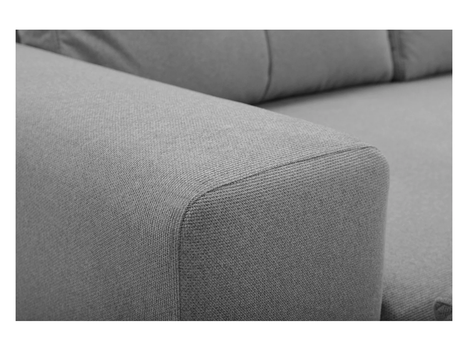 Canapé d'angle AVRA convertible, coffre de rangement, côté droit, 251x165x85 cm, couleur : GRIS FONCÉ