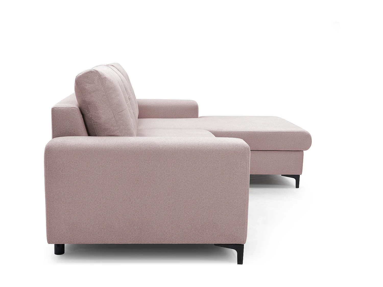 Ecksofa AVRA mit Schlaffunktion, Stauraum, rechte Seite, 251x165x85 cm, Farbe: ROSA
